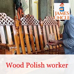 Wood Polish worker Mr. Khokan Paul in Halishahar